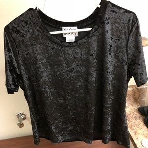 Black velvet t shirt